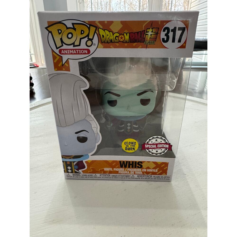 Funko Pop Dargon Ball Super Whis #317 Glow in the Dark Special Edition w/ Protec